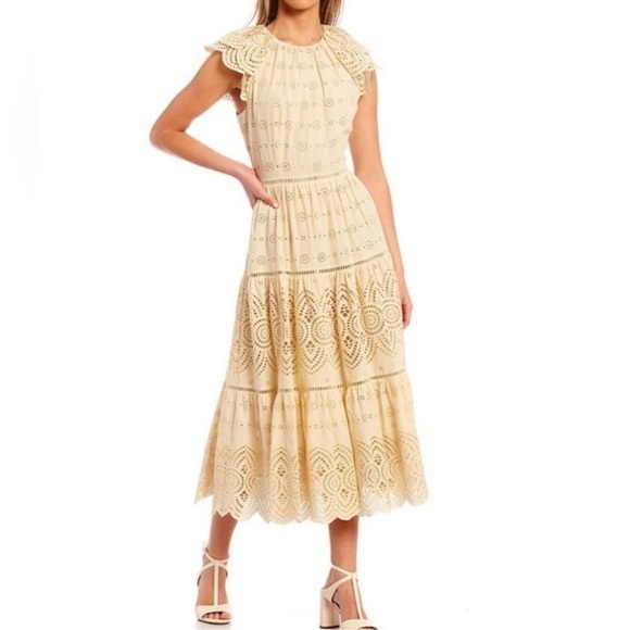 Antonio Melani Fernanda Eyelet Lace Cotton Dress